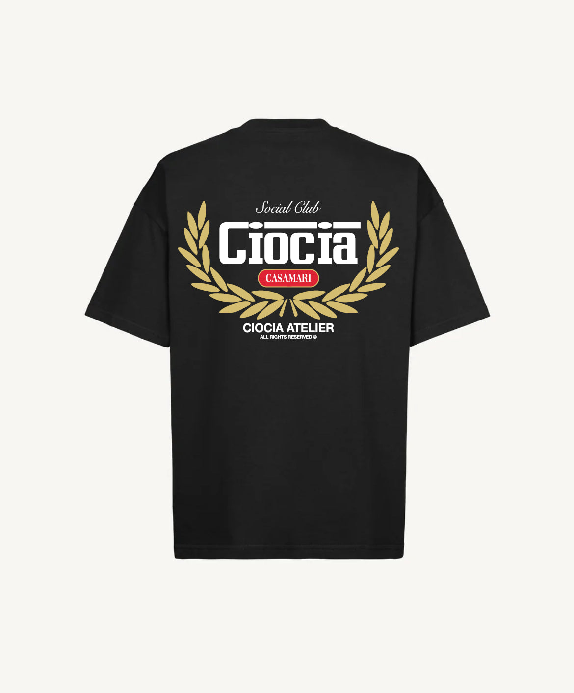 T-Shirt Manches Courtes Imprimé Dos Unisexe GRAND PRIX BLACK