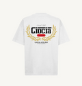 T-Shirt Manches Courtes Imprimé Dos Unisexe GRAND PRIX BLANC