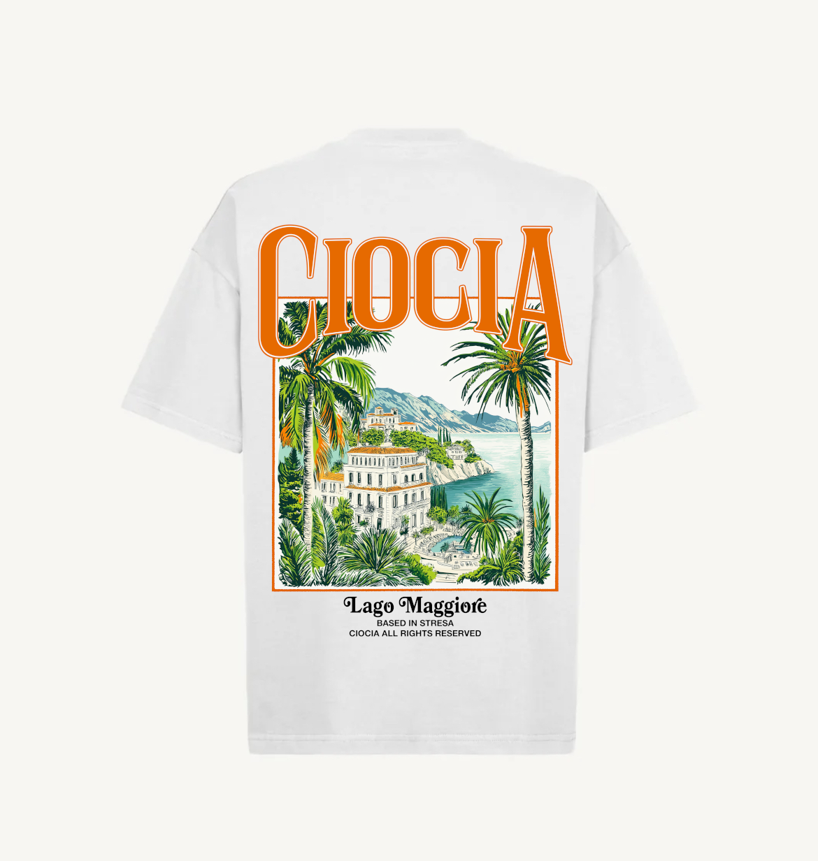 T-Shirt manches courtes imprimé Dos unisexe STRESA