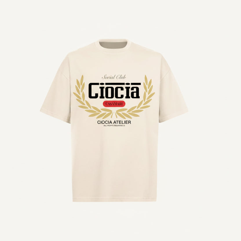 T-Shirt Manches Courtes Imprimé Unisexe GRAND PRIX CREAM