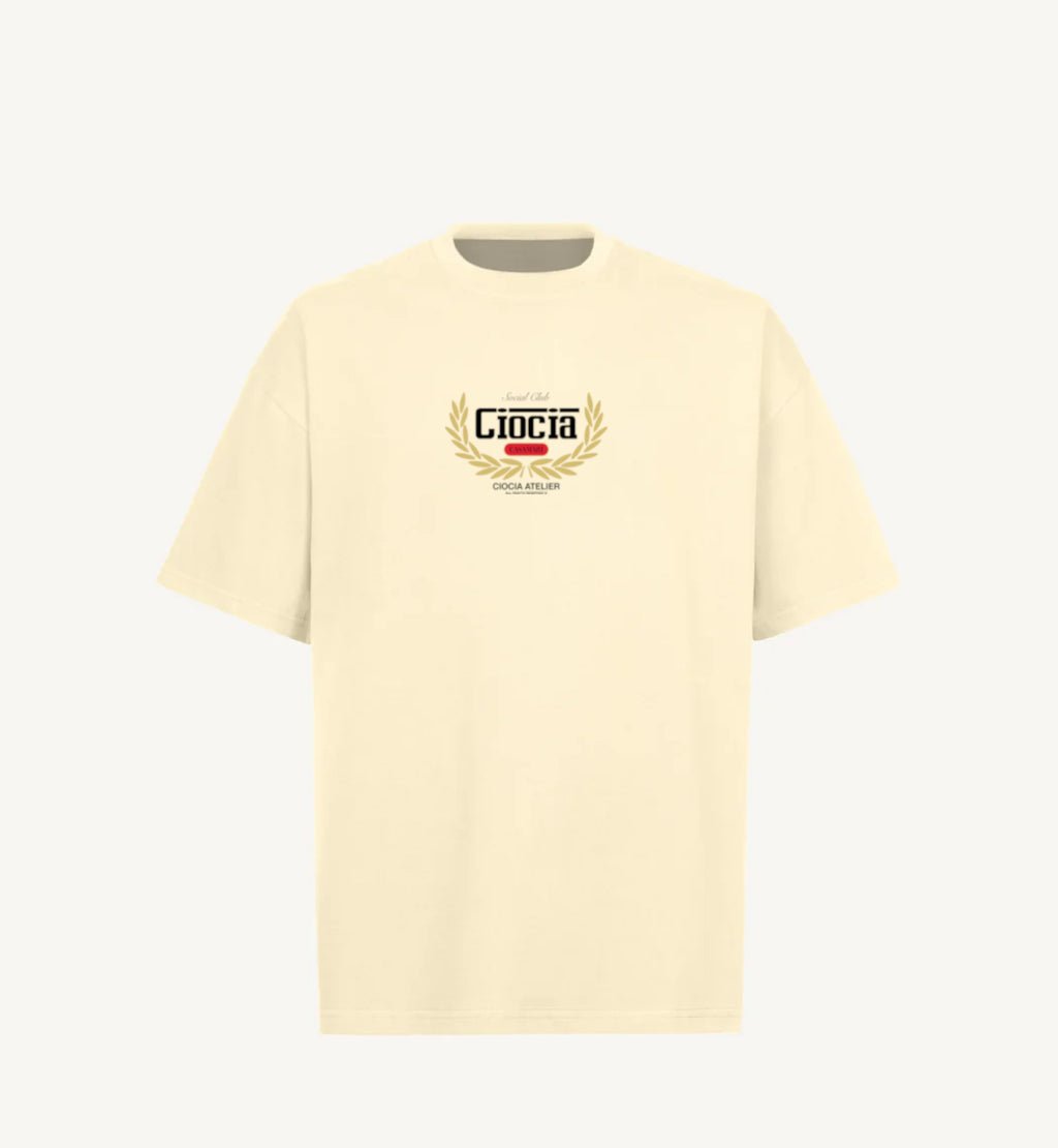 T-Shirt Manches Courtes Imprimé Dos Unisexe GRAND PRIX CREAM