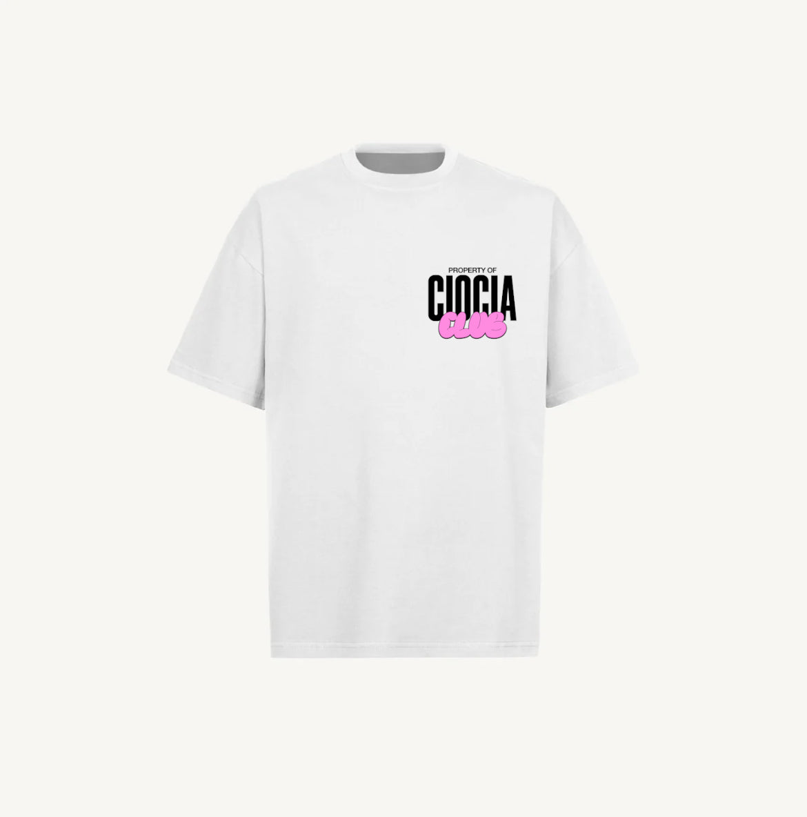 T-Shirt Manches Courtes Imprimé Dos Unisexe BARBA CLUB WHITE