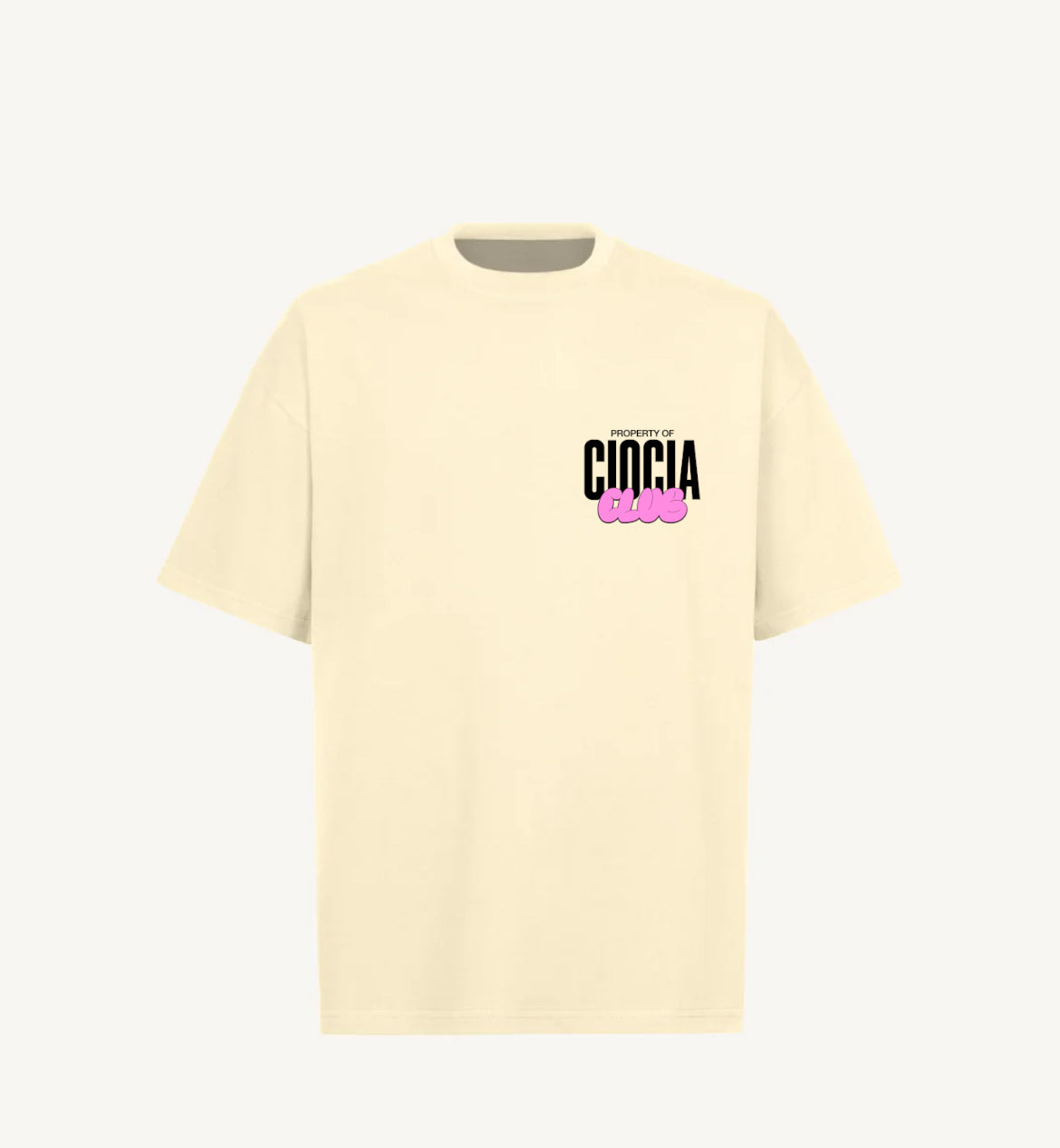 T-Shirt Manches Courtes Imprimé Dos Unisexe BARBA CLUB CREAM