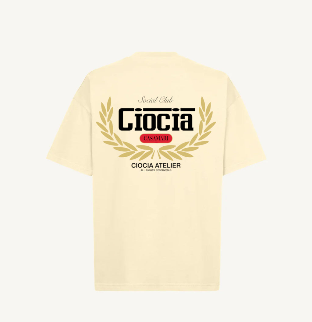 T-Shirt Manches Courtes Imprimé Dos Unisexe GRAND PRIX CREAM