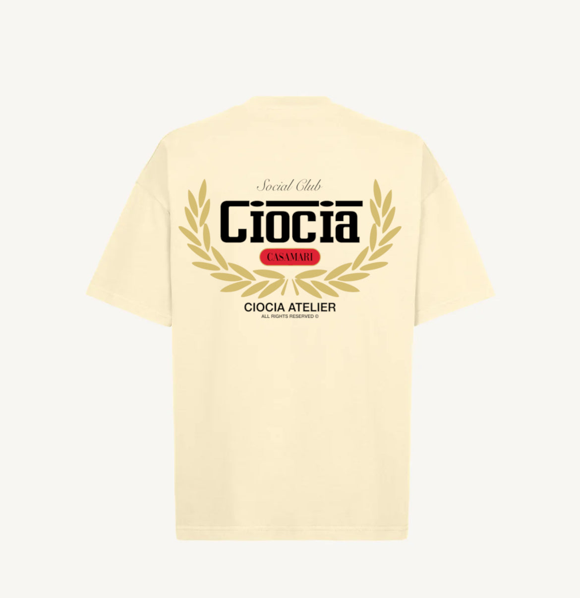 T-Shirt Manches Courtes Imprimé Dos Unisexe GRAND PRIX CREAM