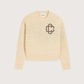 Pull en Laine Logo Cœur Unisexe DAIANE BEIGE