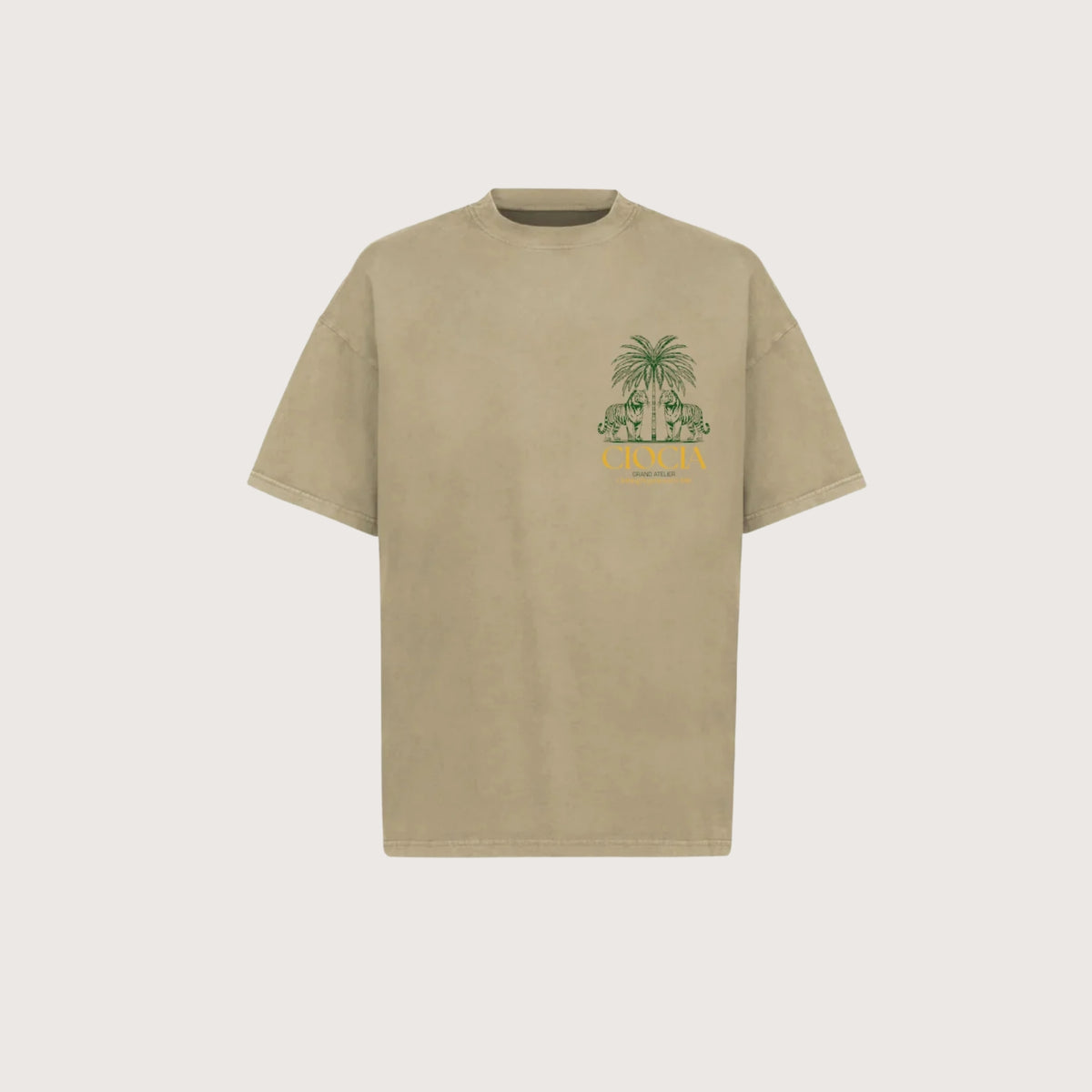 T-Shirt Manches Courtes Imprimé Dos Unisexe DOBIO TIGER DUNE