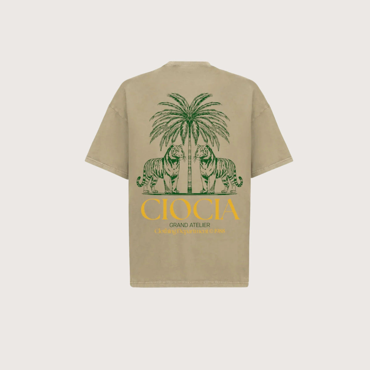 T-Shirt Manches Courtes Imprimé Dos Unisexe DOBIO TIGER DUNE