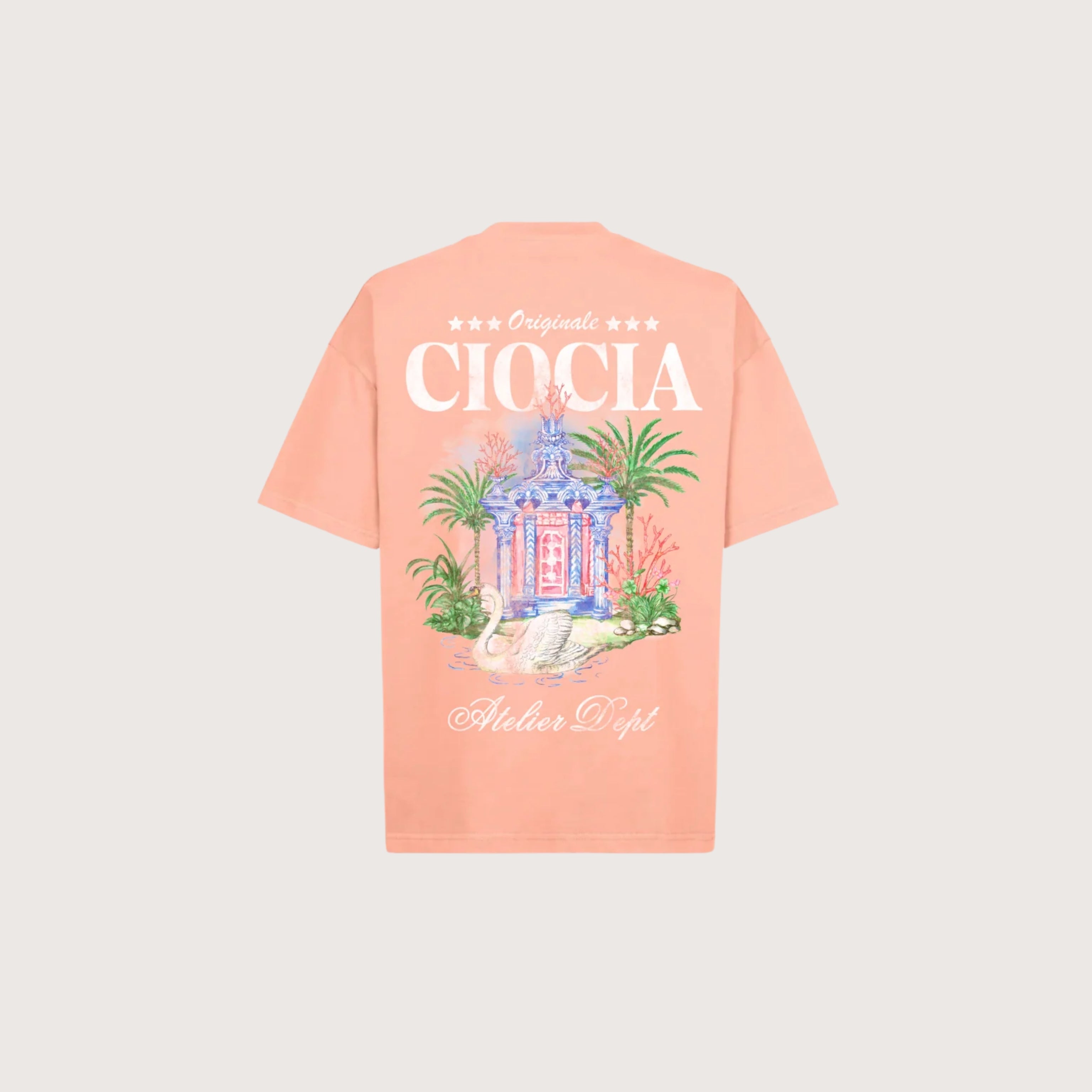T-Shirt Manches Courtes Imprimé Dos Unisexe ORIGINAL SWAN PINK