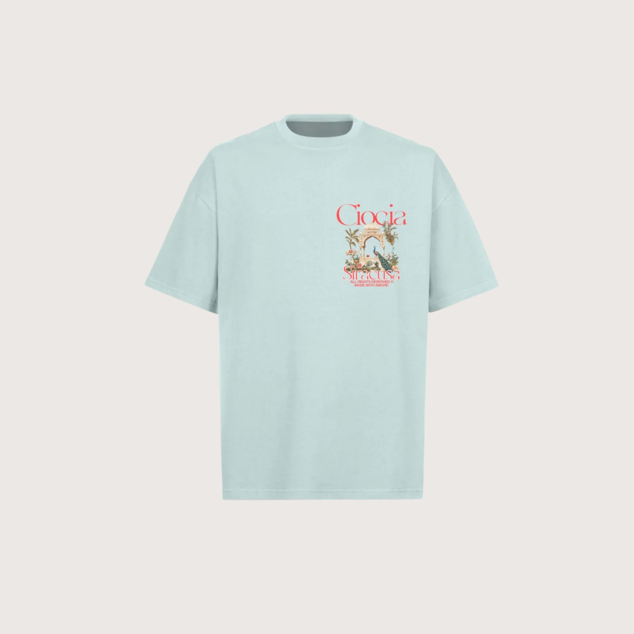 T-Shirt Manches Courtes Imprimé Dos Unisexe SYRACUSE MENTA