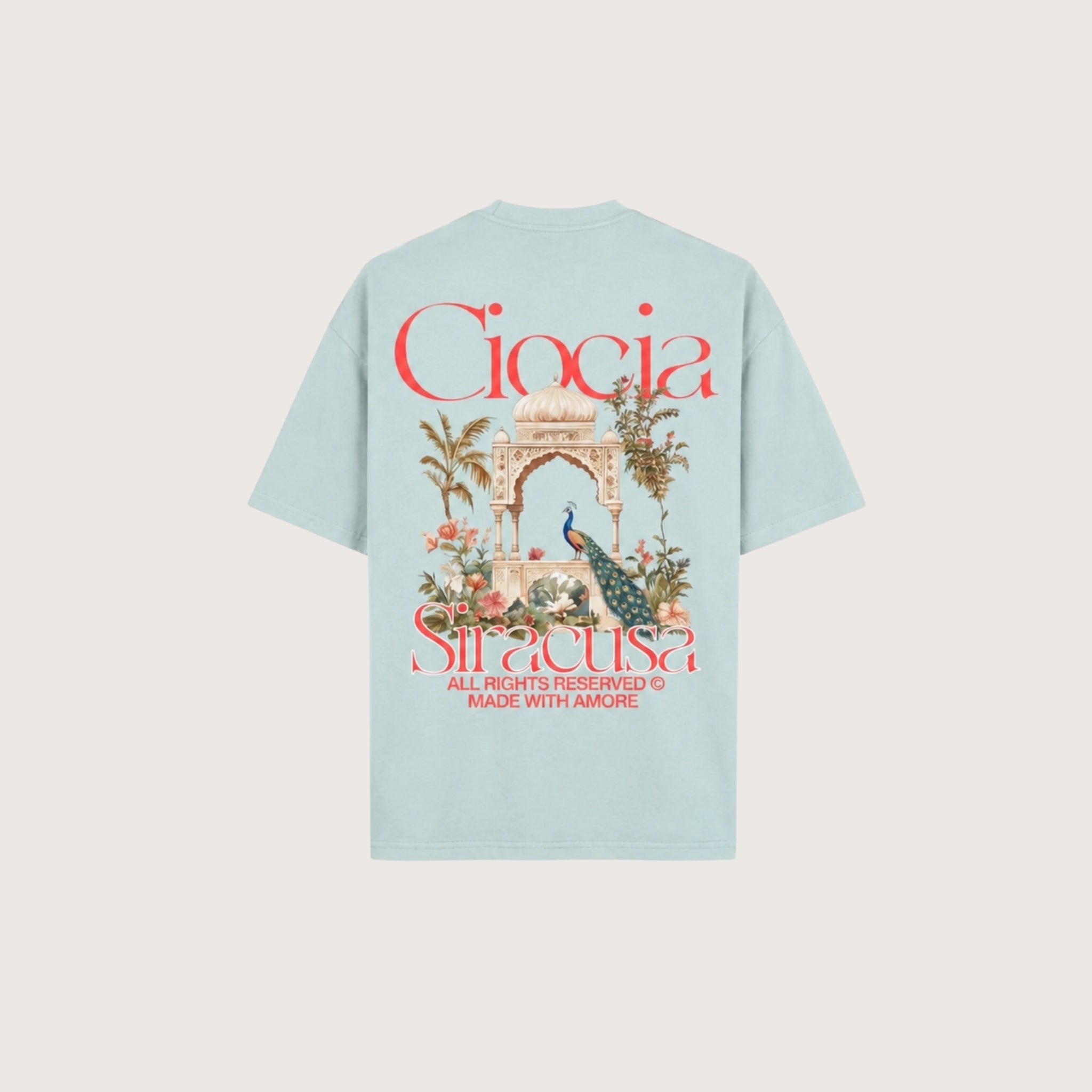 T-Shirt Manches Courtes Imprimé Dos Unisexe SYRACUSE MENTA
