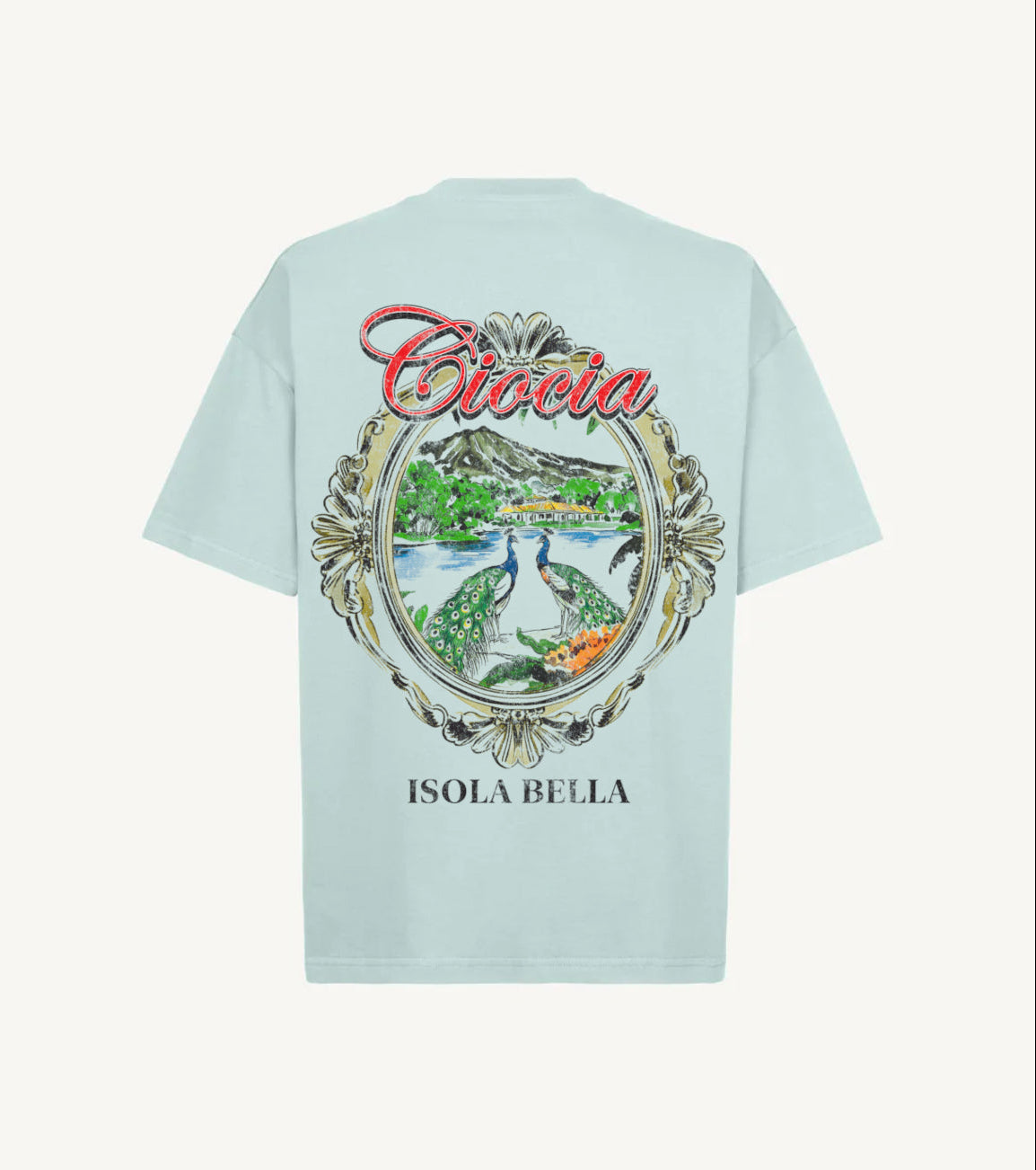 T-shirt CIOCIA BF Isola Bella menthe, vue de face