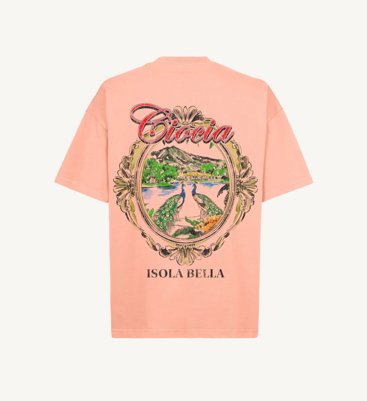T-shirt CIOCIA BF Isola Bella rose, vue de face