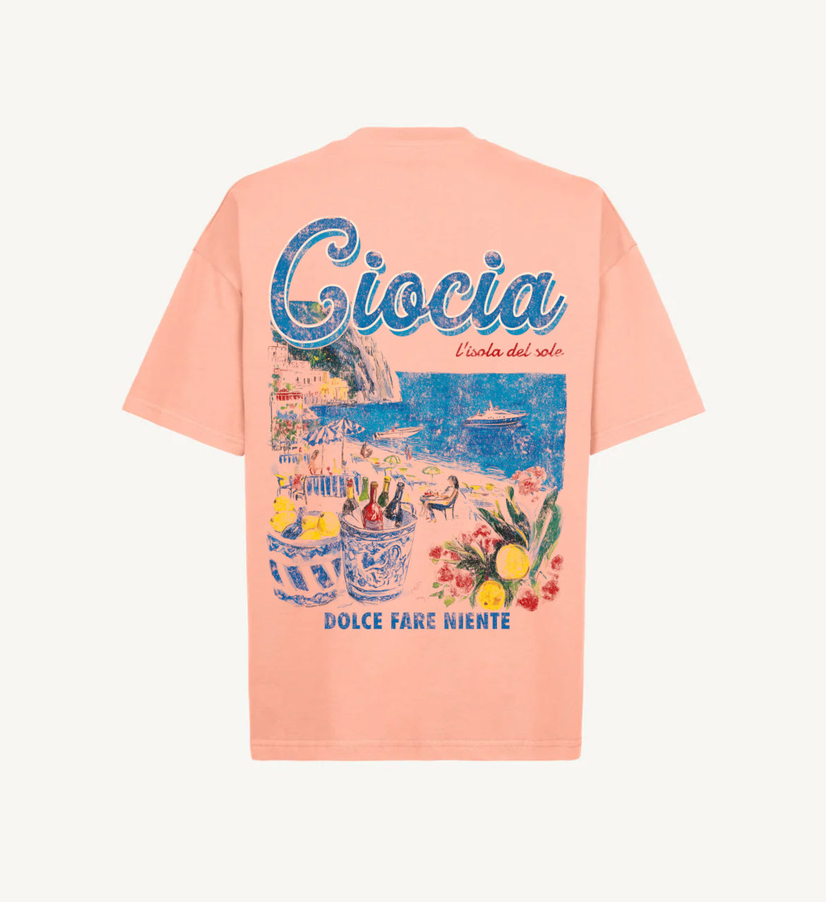 T-shirt CIOCIA BF Isola del Sole rose, vue de face