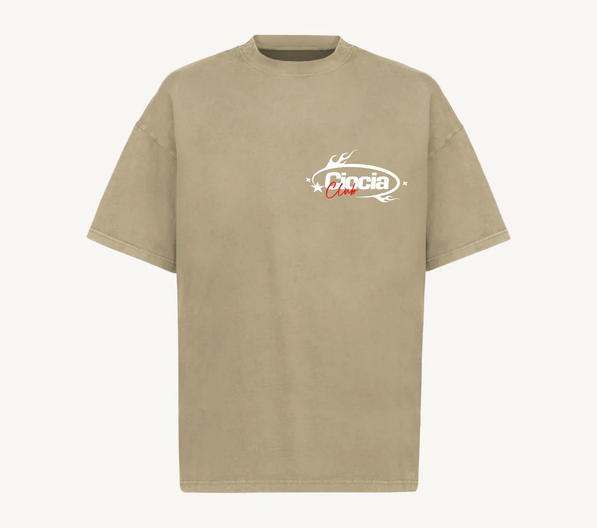 T-shirt CIOCIA Clothing Dept dune, detail de l'imprime